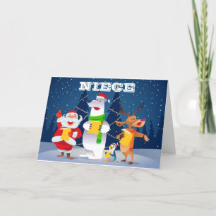 CARTES POUR FÊTES ANNUELLES **JOYEZ NOËL NIECE** CAROLÉ POUR VOUS ! 