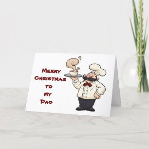 CARTES POUR FÊTES ANNUELLES **JOYEZ NOËL PÈRE** MEILLEUR CUISINE AU MONDE