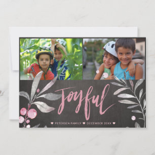 Cartes Pour Fêtes Annuelles Joyful Mistletoe 2 Photo Collage tableau de bord