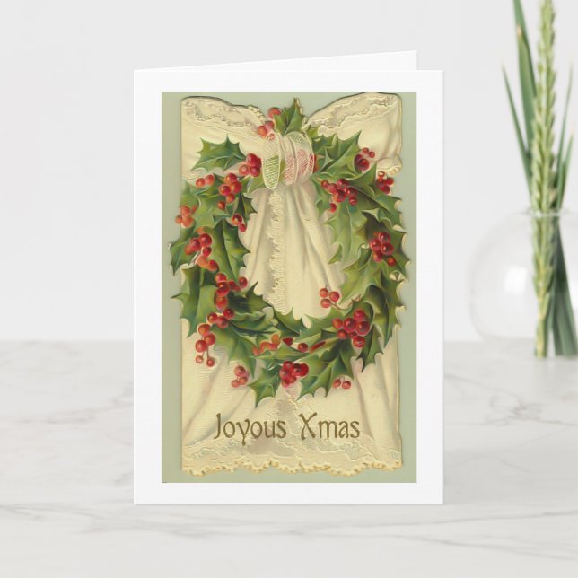 Cartes Pour Fêtes Annuelles Joyoux Christmas -Carte de Noël victorienne (Devant)