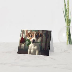 Cartes Pour Fêtes Annuelles JRT mignon avec rose rouge Valentines AI-illustrat