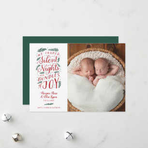 Cartes Pour Fêtes Annuelles Jumeaux de Noël de Noël de Noël