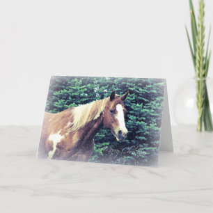 Cartes Pour Fêtes Annuelles Jument de peinture de Joyeux Noël