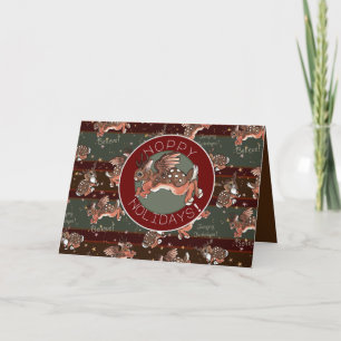 Cartes Pour Fêtes Annuelles Jumping Jackalope Hoppy Holidays