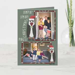 Cartes Pour Fêtes Annuelles Jumping Jiminy Photos de Noël - Personnalisé