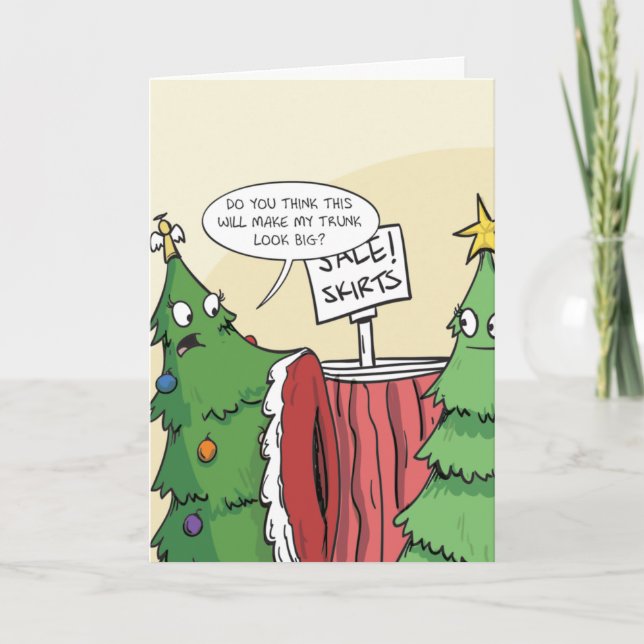 Cartes Pour Fêtes Annuelles Jupe d'arbre de Noël (Devant)