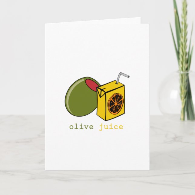 Cartes Pour Fêtes Annuelles Jus olive (Devant)