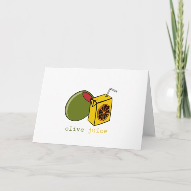 Cartes Pour Fêtes Annuelles Jus olive (Devant)