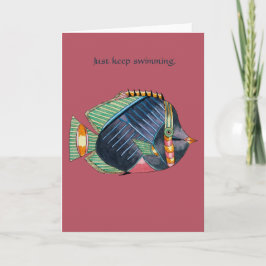Cartes Pour Fêtes Annuelles Juste continuer à nager
