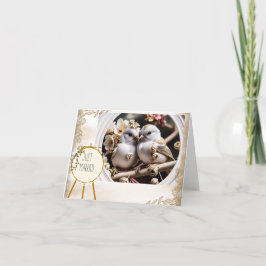 Cartes Pour Fêtes Annuelles Juste des oiseaux mariés