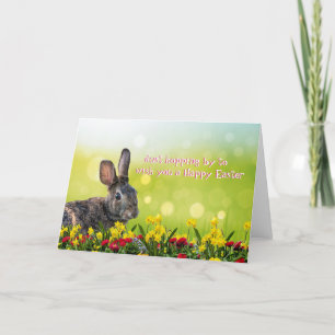 Cartes Pour Fêtes Annuelles Juste passer pour vous souhaiter une bonne Pâques