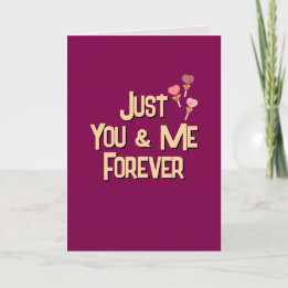 Cartes Pour Fêtes Annuelles Juste toi et moi pour toujours