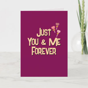 Cartes Pour Fêtes Annuelles Juste toi et moi pour toujours