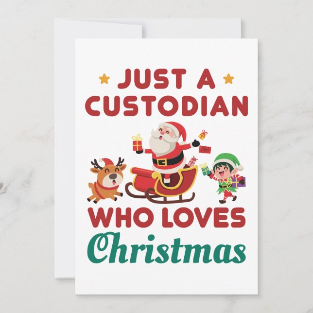 Cartes Pour Fêtes Annuelles Juste un gardien qui aime Noël (Devant)