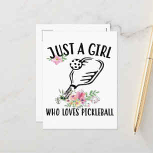 Cartes Pour Fêtes Annuelles Juste une fille qui adore Pickleball