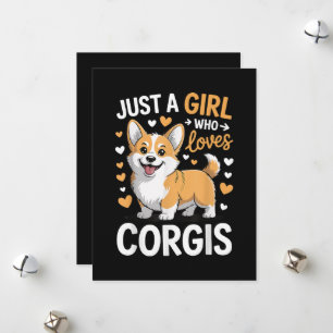 Cartes Pour Fêtes Annuelles Juste une fille qui aime les Corgis