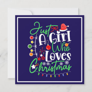 Cartes Pour Fêtes Annuelles Juste Une Fille Qui Aime Noël