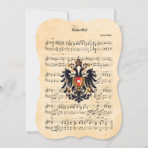 Cartes Pour Fêtes Annuelles Kaiserlied, hymne de l'empereur autrichien