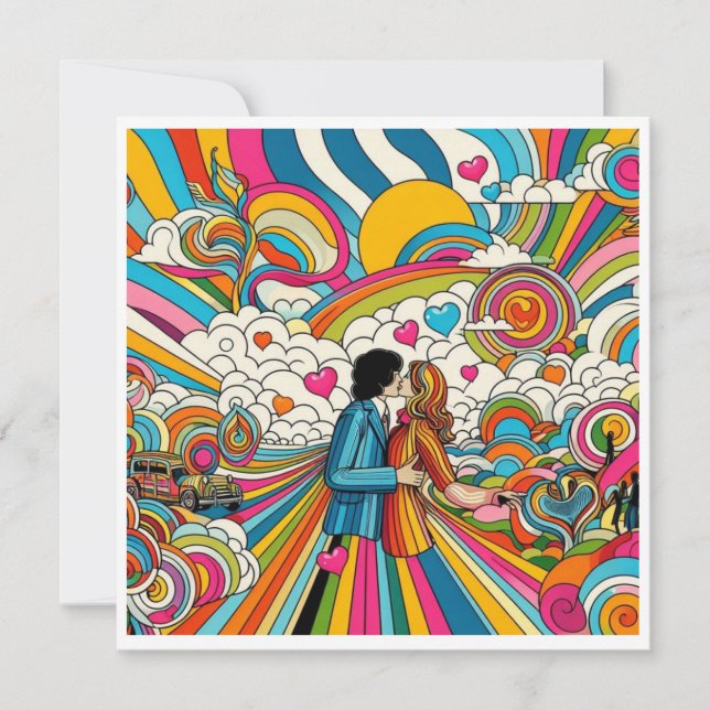 Cartes Pour Fêtes Annuelles Kaléidoscope de l'amour (Devant)