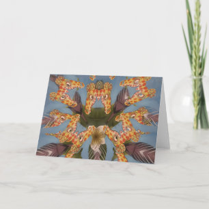Cartes Pour Fêtes Annuelles Kaleidoscope Giraffe Mandala : Safari Art Abstrait