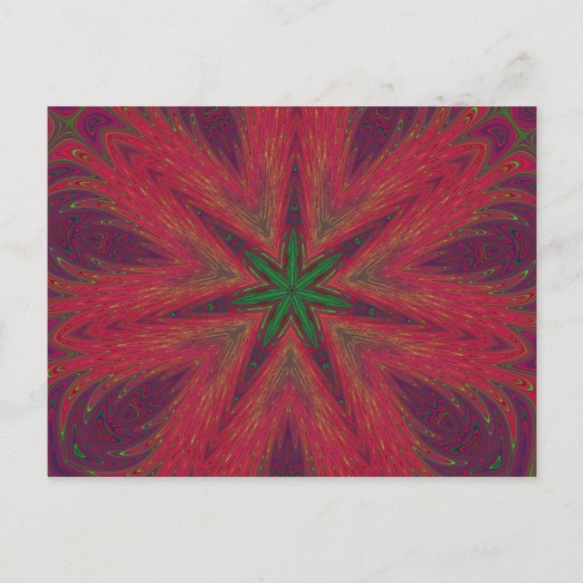 Cartes Pour Fêtes Annuelles Kaléidoscope psychédélique de Noël (Devant)