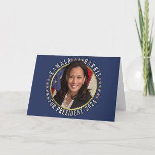 Cartes Pour Fêtes Annuelles Kamala Harris pour le président démocrate 2024 Pho
