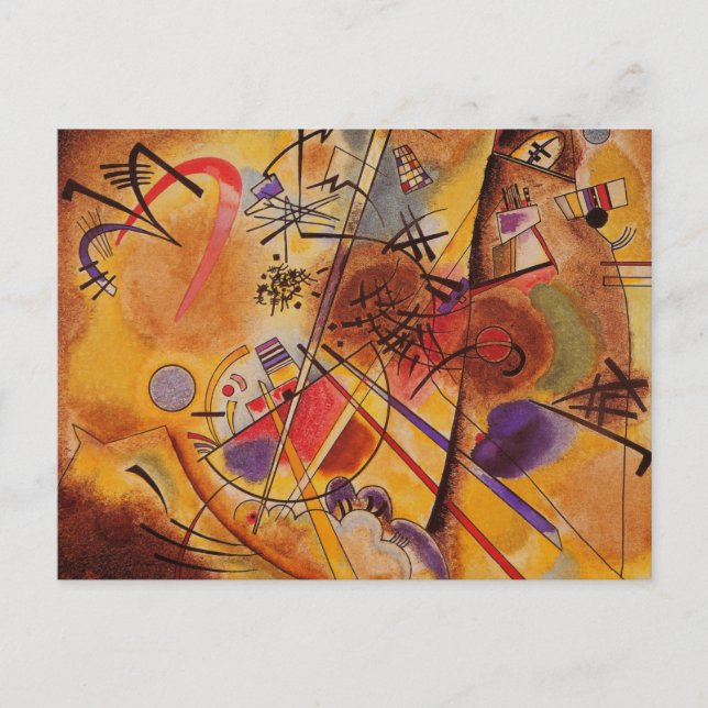 Cartes Pour Fêtes Annuelles Kandinsky Brown jaune bleu rouge (Devant)
