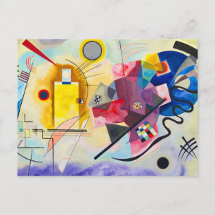 Cartes Pour Fêtes Annuelles Kandinsky jaune-rouge-bleu
