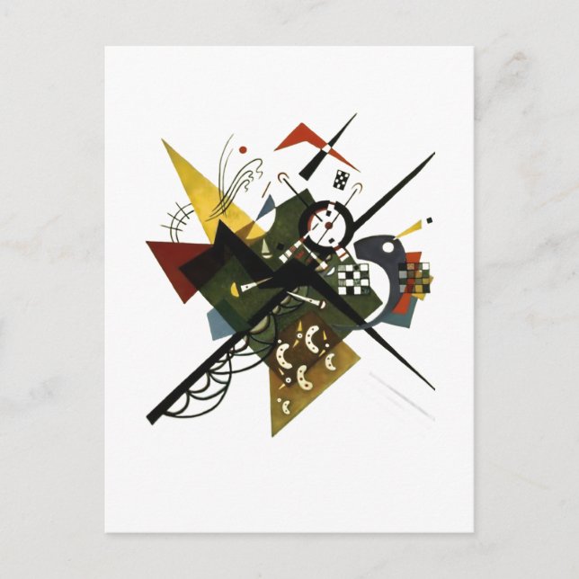 Cartes Pour Fêtes Annuelles Kandinsky On White II - Art Expressionniste Abstra (Devant)