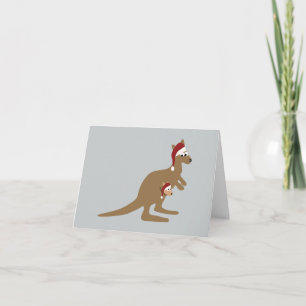 Cartes Pour Fêtes Annuelles Kangourous mignons de Noël