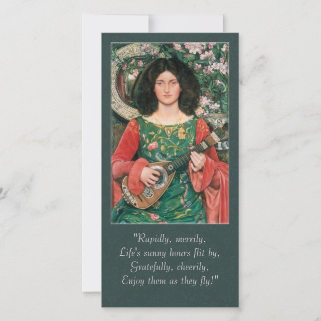 Cartes Pour Fêtes Annuelles Kate Bunce / Charlotte Brontë CC0349 Poésie Card (Devant)