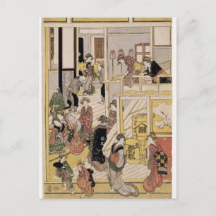 Cartes Pour Fêtes Annuelles Katsushika Hokusai : Le jour de nouvelle année,