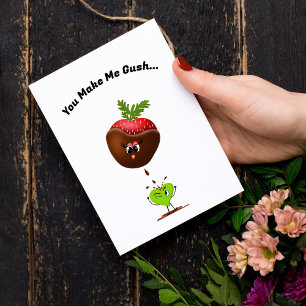 Cartes Pour Fêtes Annuelles Kawaii Chocolat Couvert Fraise Et Bonbons