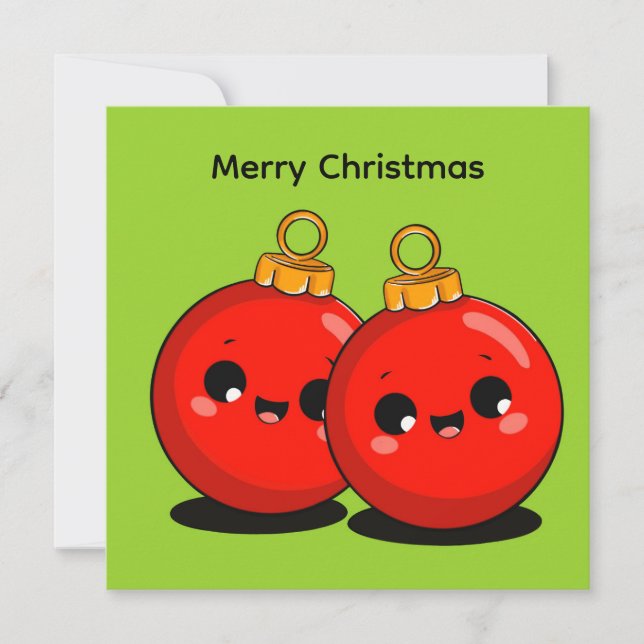 Cartes Pour Fêtes Annuelles Kawaii Christmas – Minimal Holiday  (Devant)