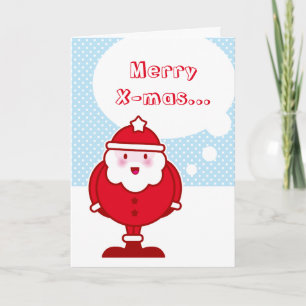 Cartes Pour Fêtes Annuelles Kawaii Père Noël