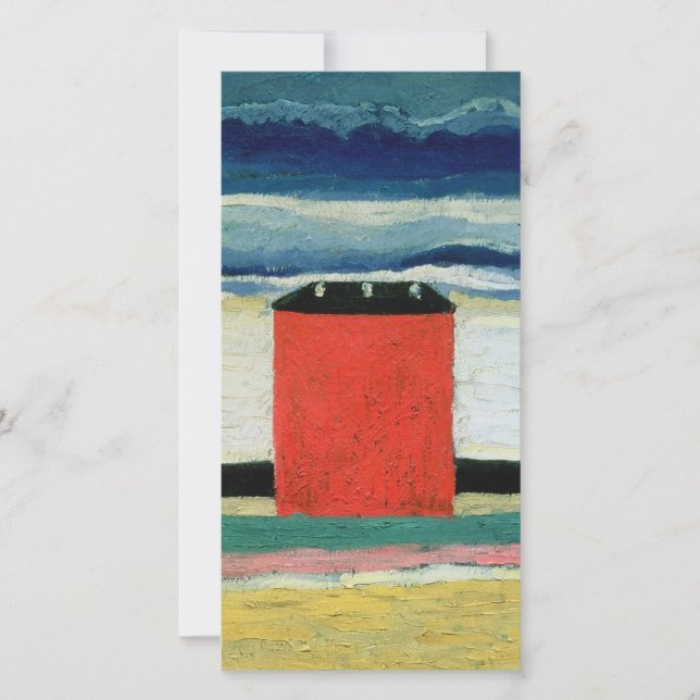 Cartes Pour Fêtes Annuelles Kazimir Malevich - Maison Rouge (Devant)