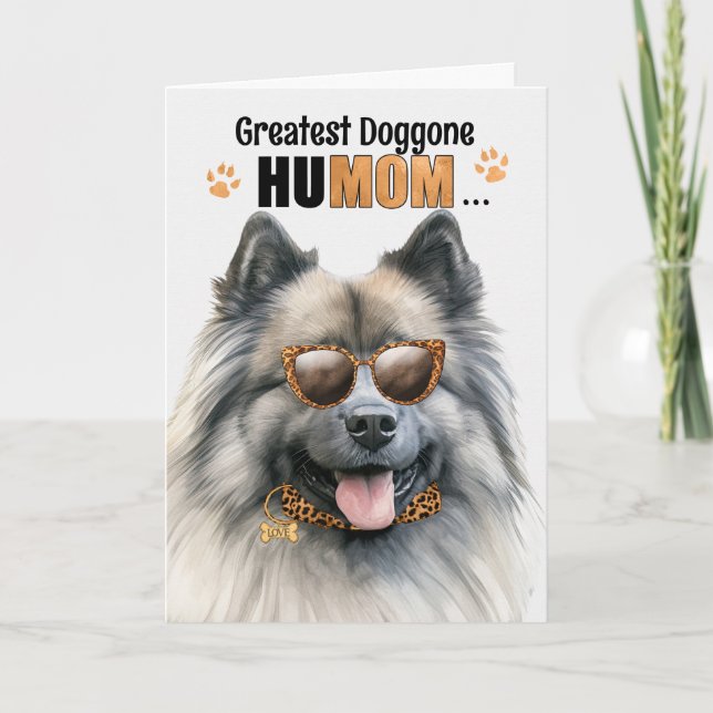 Cartes Pour Fêtes Annuelles Keeshond Dog Best HuMOM Jour des Mères (Devant)