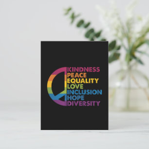 Cartes Pour Fêtes Annuelles Kindness Peace Equality Love Inclusion Hope Divers
