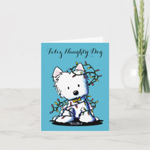 Cartes Pour Fêtes Annuelles KiniArt enchanté Westie