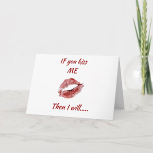 CARTES POUR FÊTES ANNUELLES KISS MOI ET JE FERAI TOUT CE QUE TU VEUX QUE JE FA