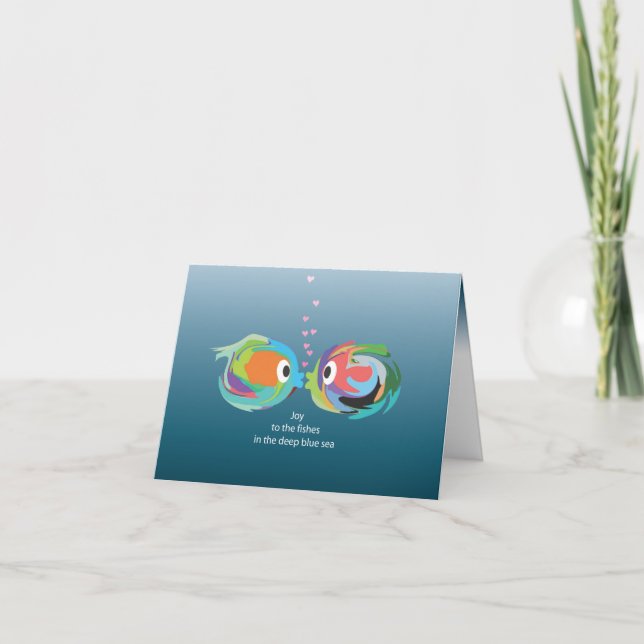 Cartes Pour Fêtes Annuelles Kissing (Devant)