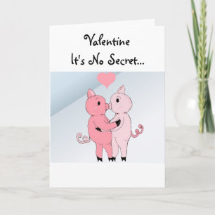 Cartes Pour Fêtes Annuelles Kissing Piggys