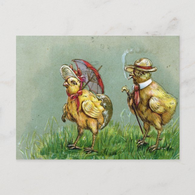 Cartes Pour Fêtes Annuelles Kitsch de Pâques (Devant)