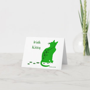 Cartes Pour Fêtes Annuelles Kitty-Carte irlandaise