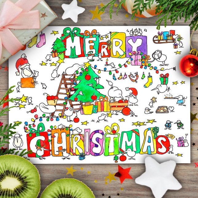 Cartes Pour Fêtes Annuelles Kiwi Christmas postcard par Nicole Janes (Créateur téléchargé)