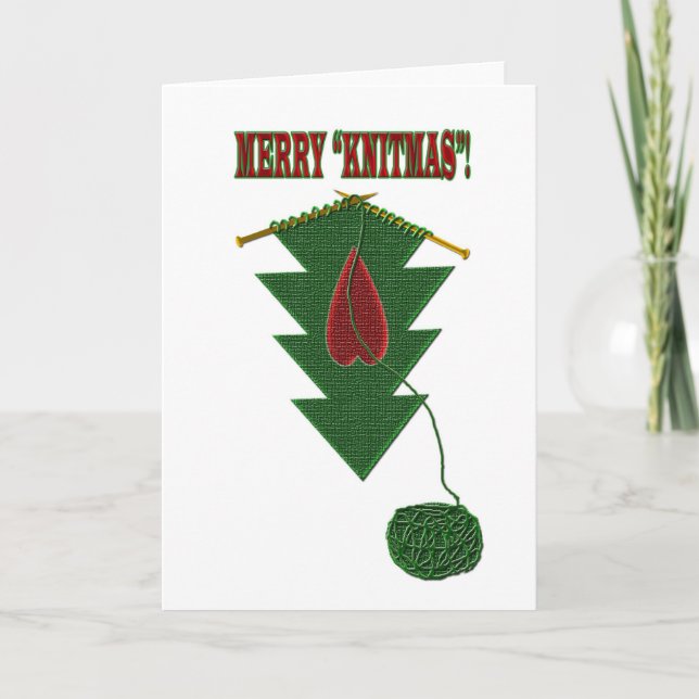 Cartes Pour Fêtes Annuelles KnitmasTree (Devant)