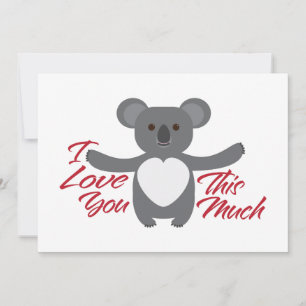 Cartes Pour Fêtes Annuelles Koala Bear Je T'Aime Tant