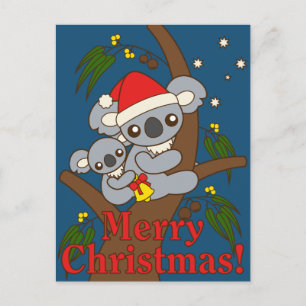 Cartes Pour Fêtes Annuelles Koala de Noël