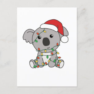 Cartes Pour Fêtes Annuelles Koala Noël Animaux d'hiver Koalas