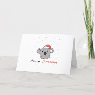 Cartes Pour Fêtes Annuelles Koala Noël Neige Animaux d'hiver Koalas